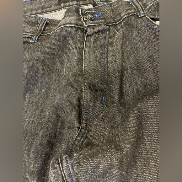 🌸  Diamond Stash mens black denim jeans with paint splatters size 38 - Picture 12 of 13